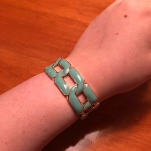 Blue and gold magnetic closure bangle!